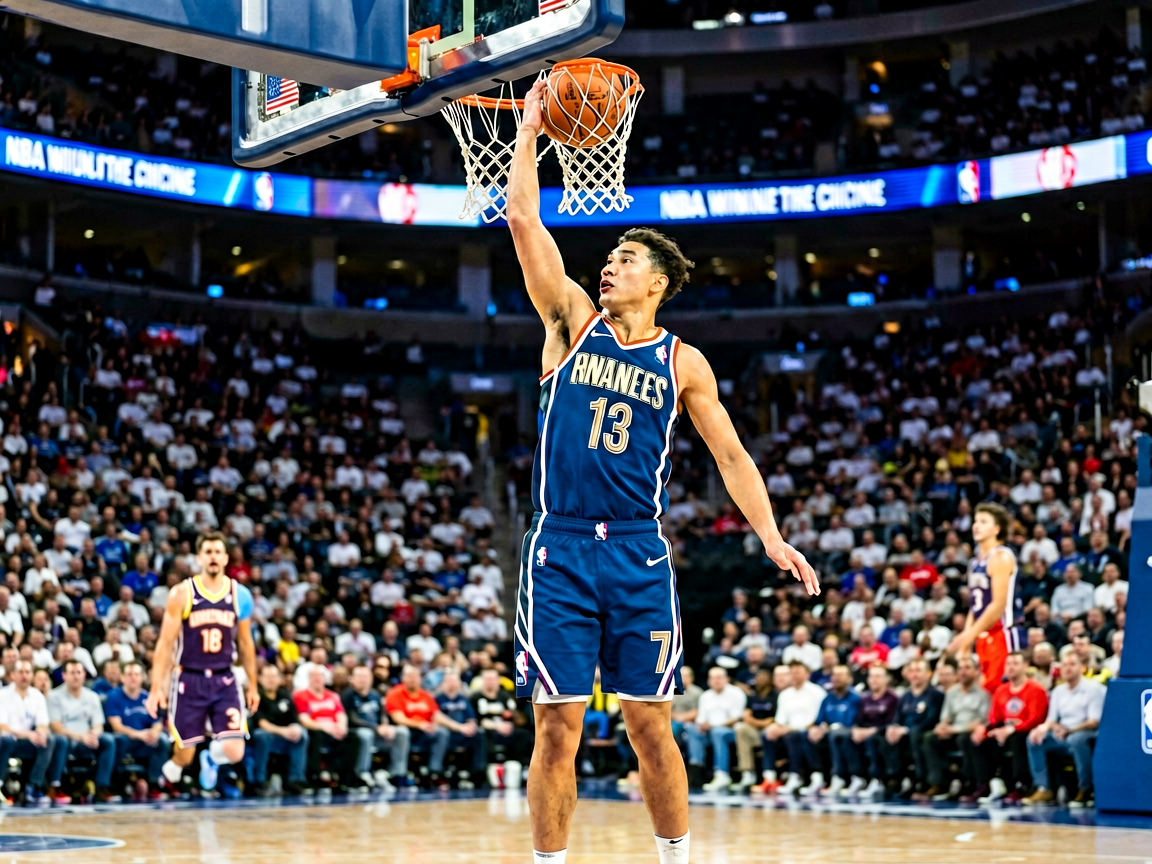 篮球赛事报道：NBA球员在比赛中完成扣篮